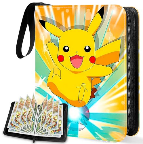 Sammelalbum für Karten 4 Taschen, Album 50 Seiten Sammelmappe Karten Halter Heft Ordner, 50 Seiten 400 Karten Sammelkarten Kapazität