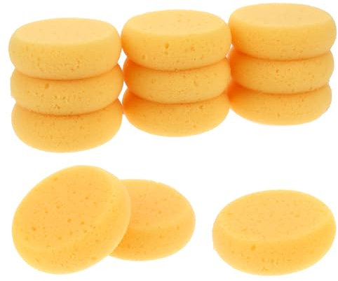 JJUNW 12 Stück Runder Malschwamm, Runder Synthetischer Kunst Schwamm, Schwammstupf Pinsel Set Weicher Saugfähiger Kunst Schwamm Aquarellschwamm für DIY Malerei Handwerk Keramik Aquarell Ton