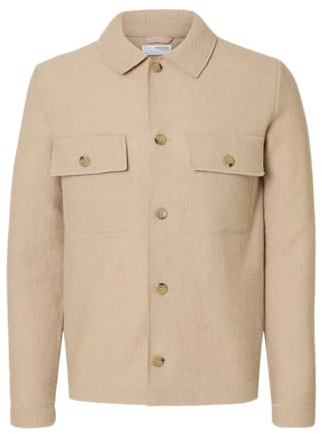 SELECTED FEMME Slhnealy Ls stickade arbetskläder cardigan Noos, Ren kashmir, M