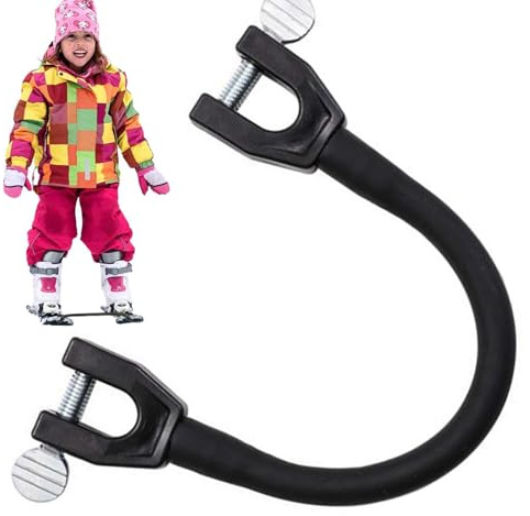 Skidspetskontakt för barn, bärbar skidträningshjälp i rostfritt stål, enkla träningsverktyg för snöskidåkning, skidassistenter för, snowboardkontakt