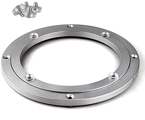 Piatto Girevole Lazy Susan, Base Girevole Lazy Susan con Cuscinetto Girevole a 360°, Cuscinetto in Alluminio impieghi gravosi Tavolo Pranzo, Cuscinetto Circolare in Metallo
