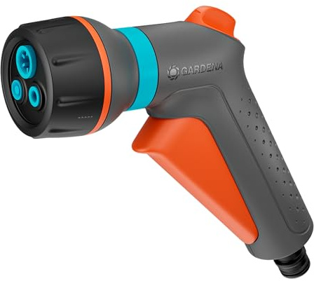 Gardena Lancia Compact Multifunzione Classic Lance Irrigazione: Lancia multifunzione per tubo da giardino, Per pulire e irrigare, Tre versatili tipi di spruzzo (18375-20)