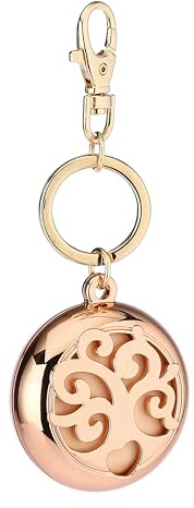 THUN Portachiavi Profumato Albero della Vita Alba Rosa, Metallo, Fragranza Delicata