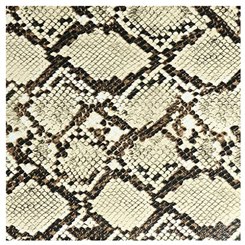 135x100cm Snake Mönster Konstläder Tyg 1mm Tjocklek Vinyl Klädsel För Sömnad DIY Hantverk, Dekorationer, Soffstolar(Color:19)