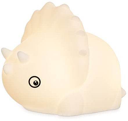 Navaris LED Nachtlicht Dino Design - mit Micro USB Kabel wiederaufladbar - RGB Farbwechsel Kinder Nachttischlampe - Dinosaurier Schlummerlicht