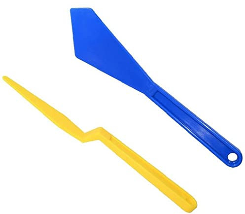 2pcs Tinte Tinte Tinte Esquina Gasket Scaregee para Área Difícil De Alcanzar Amarillo Largo Handillo Shank Scaregee + Screegee De Cincel Azul