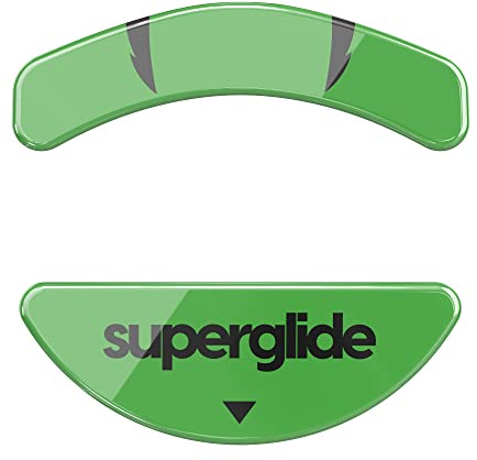 Superglide – Schnellste und glatteste Mausfüße/Skates aus ultrastarkem, makellosem Glas, superschnelle, Glatte und langlebige Sohle für Razer Viper Mini, Grün