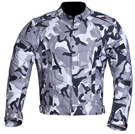 NORMAN Chaqueta de protección impermeable para motocicleta, chaqueta protectora para hombre, Camo Gris, M