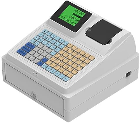 Elektroniskt kassaregister Elektroniskt kassaregister med med låda 8-digital LED-display, multifunktionskassa för småföretag