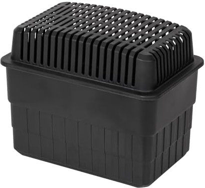 WENKO Déshumidificateur avec bloc de granulés de 1 kg - Idéal pour salle de bain, garage, cave - Rechargeable - Noir - 24 x 16 x 15,5 cm