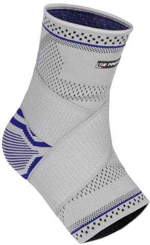 The Innovative Ankle Brace - Adjustable Ankle Support Wraps Pack of 1 for Men and Women, Ideal for Sports Protection, Achilles Tendonitis, Ligament (Gray, M)