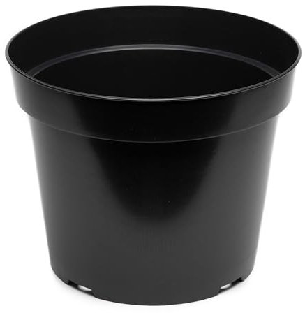 EarlyGrow 2-Pack 2 Litre Round Plastic Plant Pots Nursery Herb Flower Planters Horticulture, Hydroponics, Indoor/Outoor, Household and Garden Plants, Fruits and Vegetables