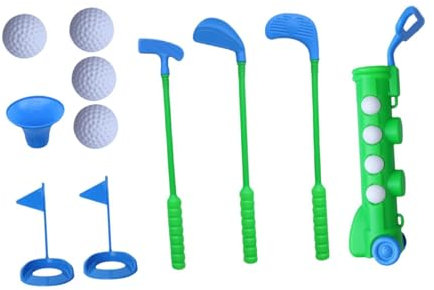 Aymzbd Kinder Golfset 3-5Jahre, Einziehbare Golfschläger Kinder, Mini Golfschläger und Golfbälle, Lustige Golfspiele mit Übungsloch, Frühes Lernspielzeug Golfspielzeug für Indoor Outdoor, GrÜn