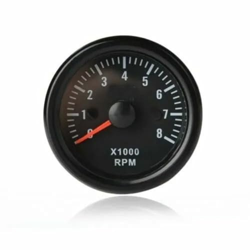 CAIONPLE 52MM Elektrisk Varvtalsmätare 0-8000 RPM 2 RPM Tachometer för 2 3 4 5 6 8 Cylindrig Bensinmotorbil, Båt, Yacht