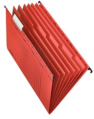 Original Falken Projektmappe und Personalmappe UniReg. Made in Germany. Aus Recycling-Karton für DIN A4 seitlich offen rot Blauer Engel Personalakte Personalhefter für die lose Blatt-Ablage