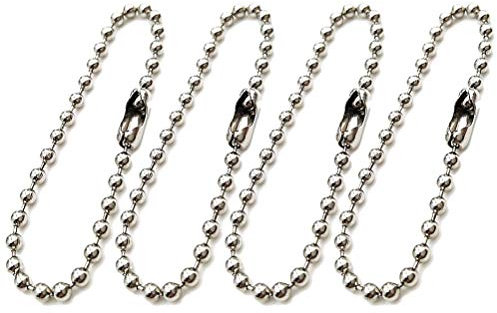 SUPVOX 100 Pezzi Catena a Palline in Acciaio Inossidabile, Catena a Sfere 10x0.24cm, Catenella in Acciaio Inox Catenelle Argento Per Ciondoli, Accessori Fai Da Te (Argento)