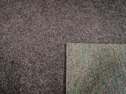 Rasenteppich Kunstrasen Premium grau Velours Weich Meterware, verschiedene Größen, mit Drainage-Noppen, wasserdurchlässig (400x350 cm)