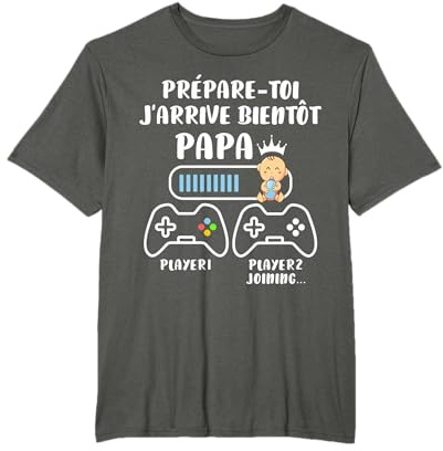 Annonce Grossesse Papa Originale Cadeau Futur Papa Gamer T-Shirt