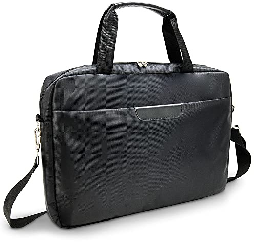 Waytex 71016 Sacoche Ordinateur 17 pouces Porte Document Imperméable Multipoches 17,3'' Noir