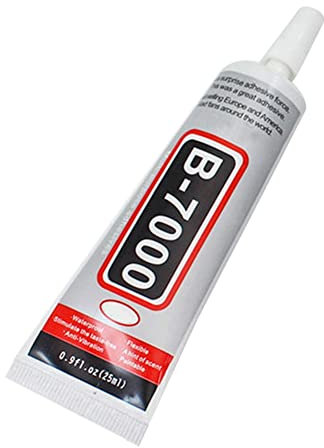 B-7000 Super Adhesive Glue Clear, Industrial Strength Glues Paste Adhesive for Glass, Plastic, Wood, Ceramic, Metal, Jewelry Making, Rhinestones Crafts, Cell Phones, Tablet, Clothes, Shoes 50ML