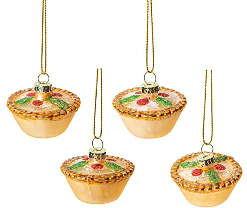 Sass & Belle Mini Mince Pie Shaped Bauble - Set Of 4