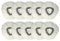 vhbw 10x Testina pulente sostituisce Vileda 152623 per mocio, lavapavimenti - Microfibra, Bianco