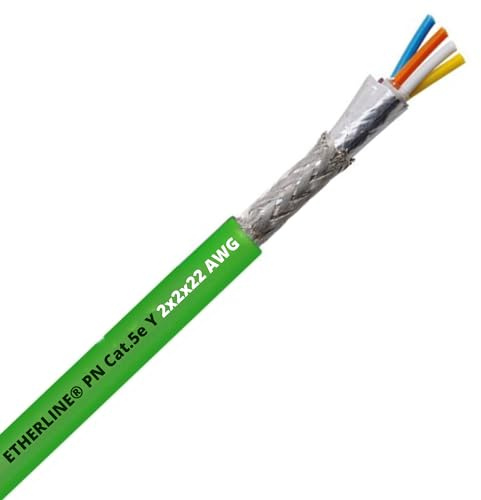 Lapp 10 Meter 2170891 Etherline PN Cat. 5e Y 2x2x22 AWG Typ A I Profinet Ethernet IP I LABS-frei I Lan Kabel I Verlegekabel I Netzwerkkabel I Internetkabel I Datenkabel I Installationskabel geschirmt