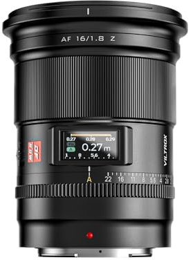 VILTROX 16mm F1.8 Full Frame Auto Focus Camera Lens for Nikon Z Mount Large Aperture Wide Angle Lens Built-in LCD Screen