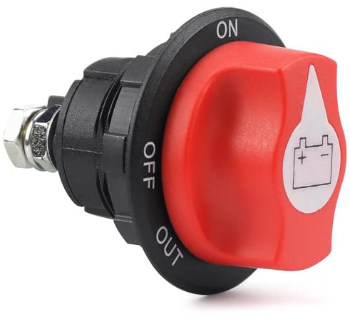 LPZMPZ Batterieschalter 12V 24V Auto Batterie Trennschalter Hauptschalter Batterietrennschalter 100A Batteriehauptschalter Wasserdicht für Motorrad LKW KFZ Boot Jacht Wohnwagen Bus Marine