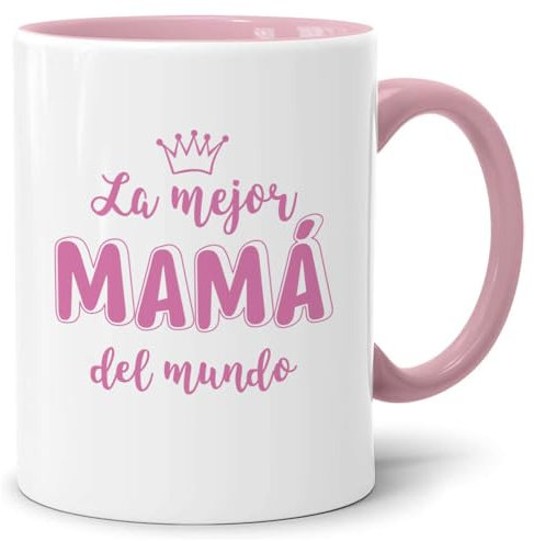 LOZACHE Taza Mamá, La Mejor Mamá del Mundo Taza de Café Cerámica, Ideas de Regalo para Madre Mamá Cumpleaños, Navidad, Día de La Madre