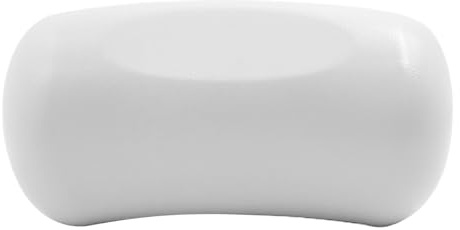 Inscrip Badkarskudde, badkudde för badkar med 2 sugkoppar, nackkudde badkar tvättbar, badkudde, badkudde med ergonomisk passform, badkudde för hem och spa (vit)
