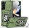 YmhxcY For Samsung Galaxy Z Fold 6 Case,Military Grade Protective Case,With Slide Camera Cover,360° Rotate Metal Stand,for Samsung Galaxy Z Fold 6 5G-Olive Green