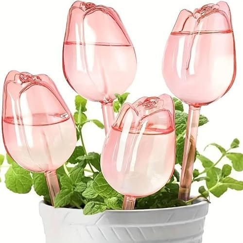 Palline per irrigazione, 4 pezzi, per piante in vaso, auto-irrigazione, PVC, erogatore di acqua, 24 x 6,5 cm