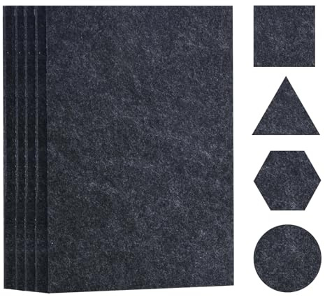 10 Pcs Sets de Protection de Meubles en Feutre, Protections De Sol Meubles En Feutre Sets De 20 X 16 Cm Autocollants Jambes De Chaise | Lot de 10 plaques XXL (18x28cm) à découper sur mesure. Adhésif ultra fort. Anti-rayures