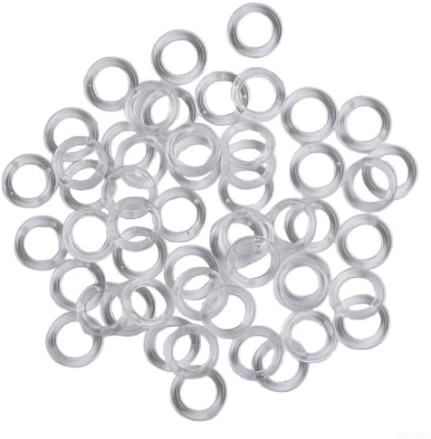 AugustknowU Anelli per tende in plastica trasparente progettati per tende a pacchetto per tende verticali (20 pezzi)