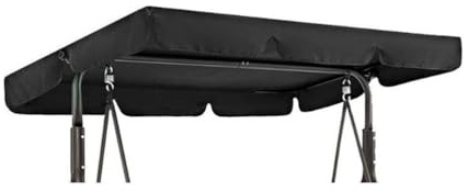 Toldo Columpio para Exteriores,Recambio balancin Jardin,Pulgadas Tela Oxford Recubierta de Plata Toldo Impermeable Cubierta Superior Abatible de Repuesto para Balcón de Jardín,05,195 * 125 * 15cm