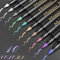 ANYUKE Metallic Brush Pen Set 10 Farbe Metallic Marker Stifte für Fotoalbum, Gästebuch Hochzeit, Scrapbook Schwarzes Papier, Basteln Holz Glas Steine, Goldstift für Kalligraphie, Handlettering