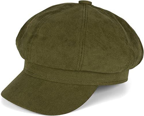 styleBREAKER Berretto a Palloncino Donna Effetto camoscio,Oliva