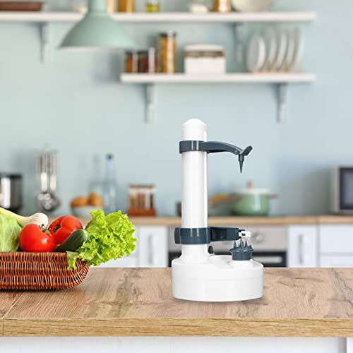 Éplucheur de pommes de terre électrique, éplucheur automatique de fruits et légumes à rotation automatique Éplucheur de pommes de terre automatique, outil d'épluchage de cuisine pour fruits(blanche)
