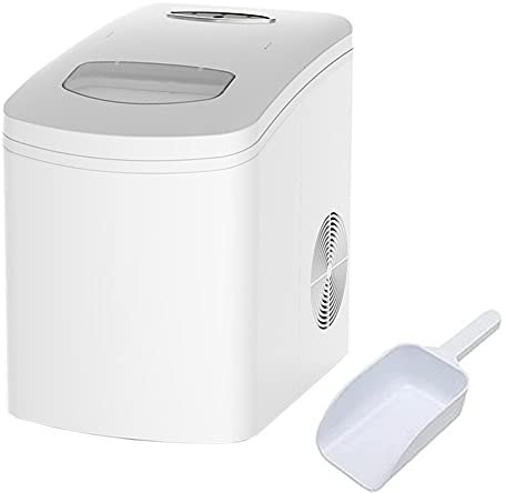 Isbitsmaskin, isbitsmaskin, 13 kg/24 timmar, iskubsmaskin för köksbänk, inklusive spade och avtagbar korg