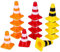 Gadpiparty 15 Stück Miniatur-Verkehrskegel Simulation Von Mini-Verkehrskegeln Kleine Straßensperrenschilder Baukegel Rollenspiele Lernspielzeug Für Kinder Und Kleinkinder