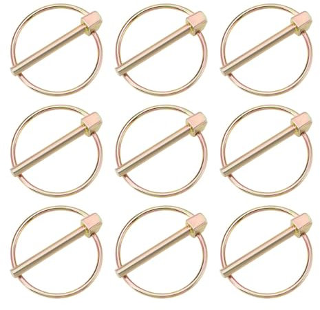 EMSea Lot de 25 goupilles fendues robustes en acier au carbone galvanisé pour tracteurs agricoles, remorques, camions, tondeuses - 4,5 x 40 mm