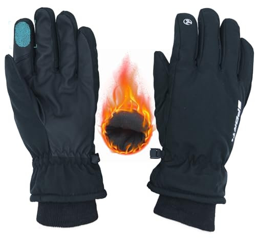 cyanthor Winterhandschuhe Schwarze - Warm, Wind- und Wasserdicht, Touchscreen-fähig, Skifahren, Radfahren, Laufen, Wandern und Winter-Alltag,Für Jugendliche, Studenten und Erwachsene, für Outdoor
