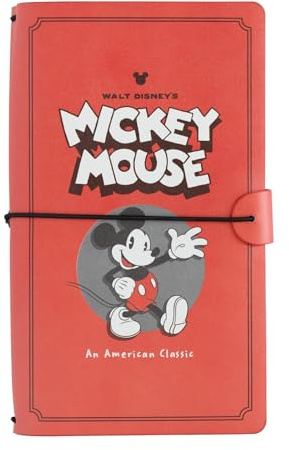Grupo Erik Taccuino Disney Mickey Mouse - Diario di Viaggio con Due Quaderni Ricambiabili: Bullet Journal Puntinato e Quaderno a Righe, 160 Pagine | Diario Personale: Cancelleria Disney