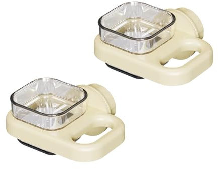 Mangeoire à Oiseaux, 2 pièces Plastique Nourriture pour Oiseaux Bol à Eau Coupes Accessoires pour Cage pour Perroquets, Conure, Perruche, Cacatua (Blanc)