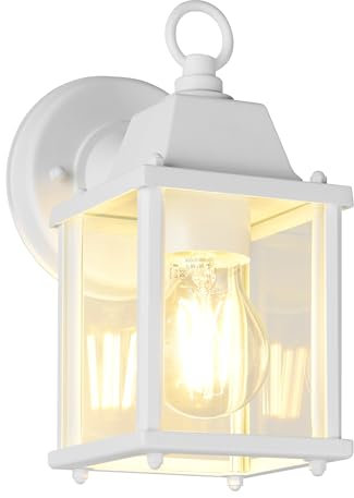 Trio Leuchten Außen Wandleuchte Mirande 262260131, Aluminium Druckguss Weiß matt, Glas klar, exkl. 1x E27