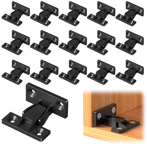 16 Pairs Keku Push in Panel Clips,Push in Plinth Fasteners Fittings Press Fit Panel Clips,ABS Quick Push Fittings Hidden Furniture,Quick Fitting Furniture Panel Board Connector for Kitchen Cabinets