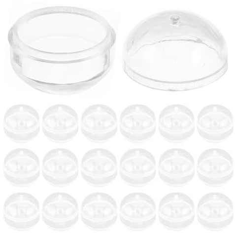 WESIEVYA 30 st automatiska dispenserkapslar - lättöppnade runda genomskinliga plastbehållare - 13 mm tomma kapslar för lotterier, priser, fester, gör-det-själv-pyssel