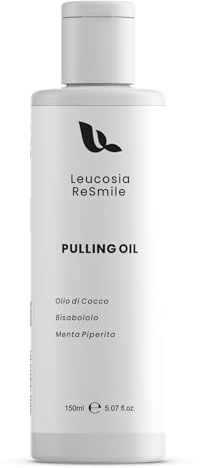 Oil Pulling Olio di Cocco per Denti 150ml con Bisabololo e Menta Piperita, Collutorio all Olio di Cocco per Igiene Orale e Alito Cattivo Efficace tra gli Alitosi Rimedi
