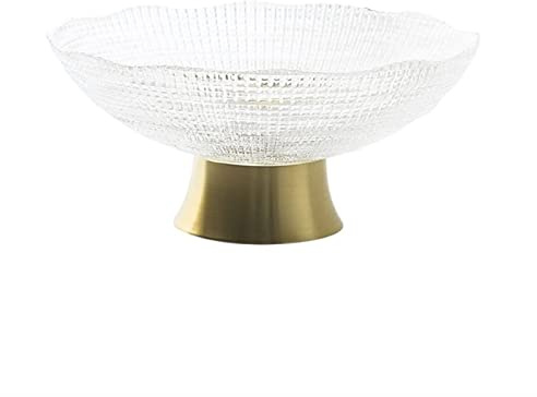 fruktskål, Fotskål Kristallskålar for dekoration Julfrukt Dekorativt godisfat i glas Stor godisskål Heminredning(Transparent,M)